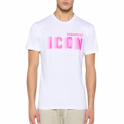 Dsquared2 Blur Icon T-Shirt [WHITE/PINK]