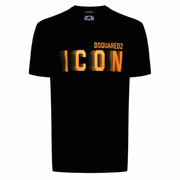 Dsquared2 Blur Icon T-Shirt [BLACK/ORANGE]