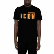 Dsquared2 Blur Icon T-Shirt [BLACK/ORANGE]